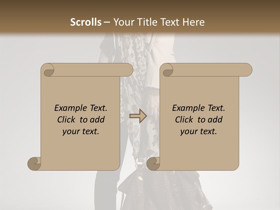 A Woman With A Handbag Is Posing For A Picture PowerPoint Template