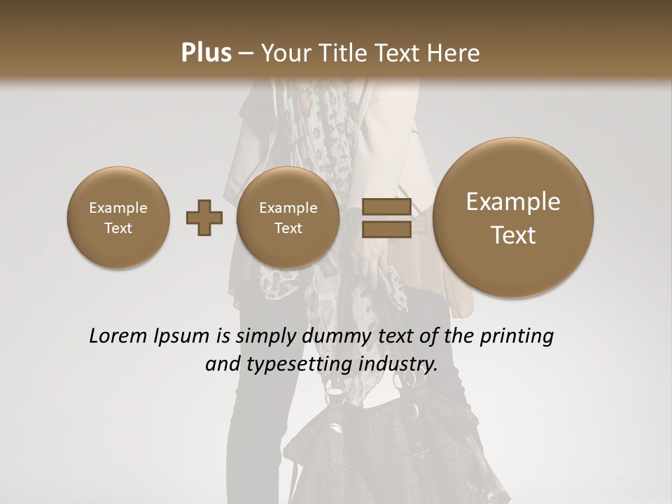 A Woman With A Handbag Is Posing For A Picture PowerPoint Template