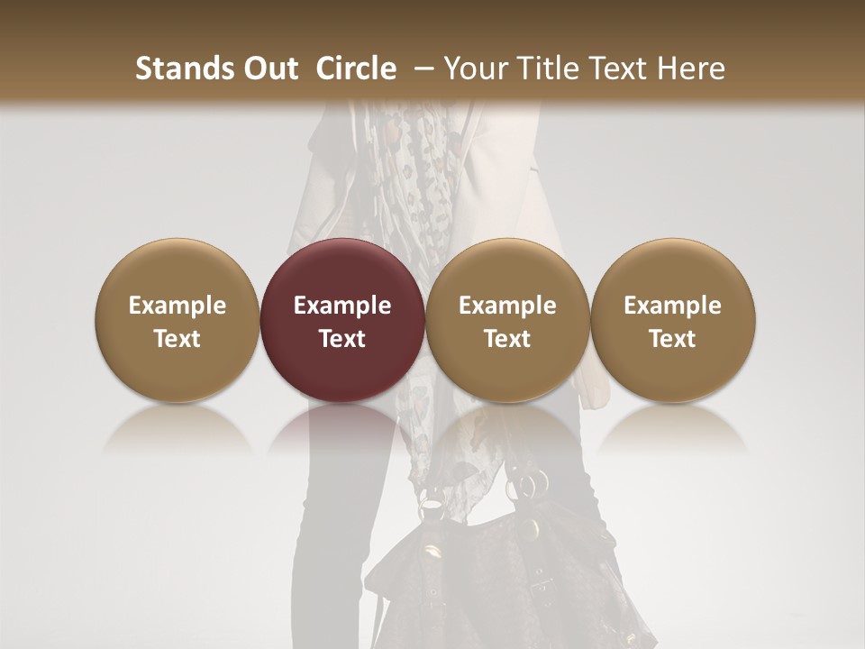 A Woman With A Handbag Is Posing For A Picture PowerPoint Template