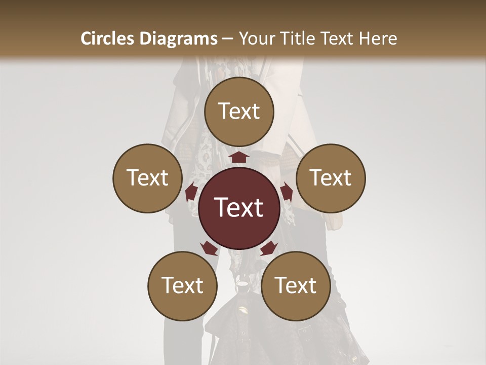 A Woman With A Handbag Is Posing For A Picture PowerPoint Template