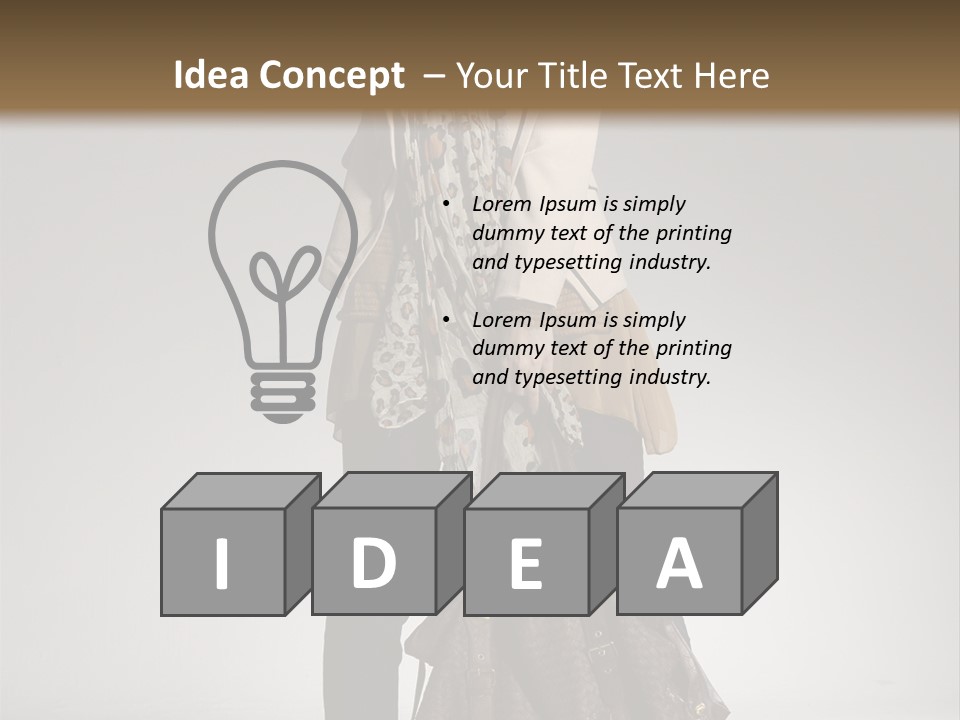 A Woman With A Handbag Is Posing For A Picture PowerPoint Template