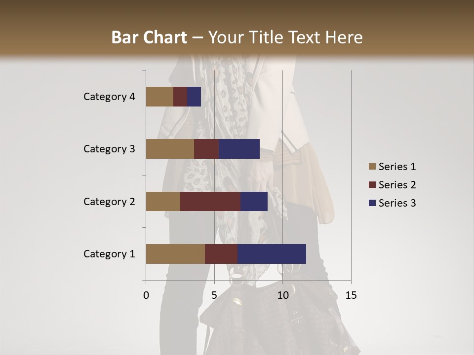 A Woman With A Handbag Is Posing For A Picture PowerPoint Template