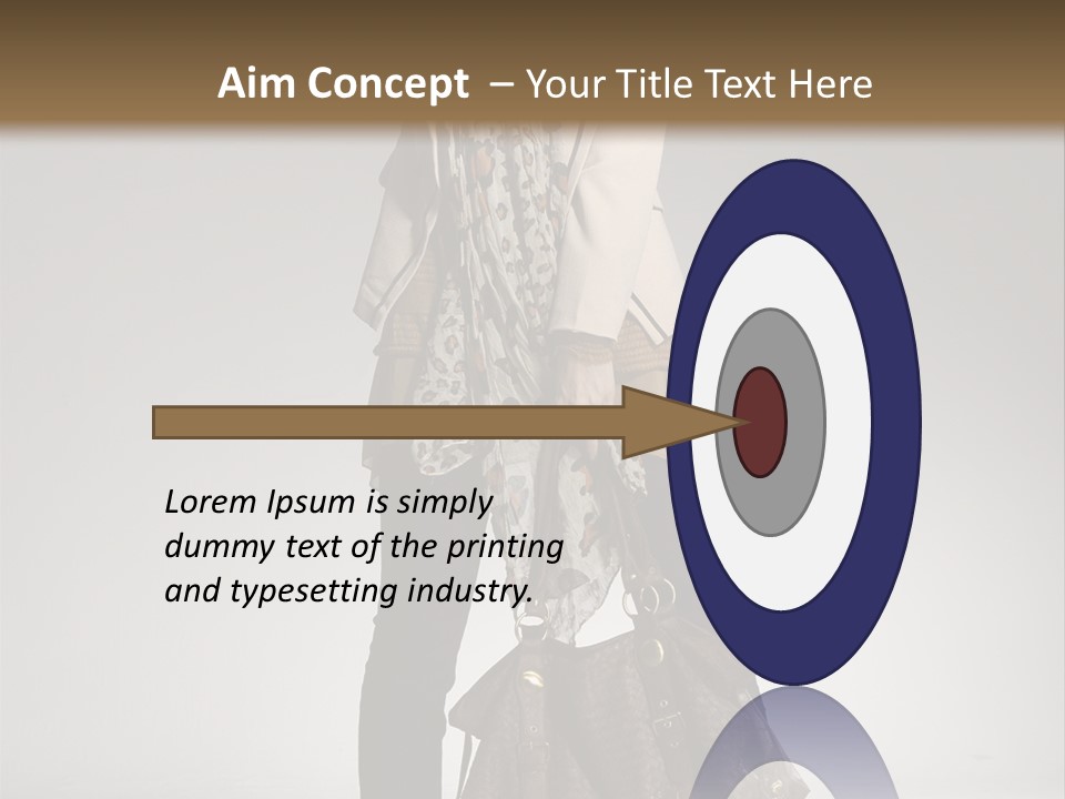 A Woman With A Handbag Is Posing For A Picture PowerPoint Template