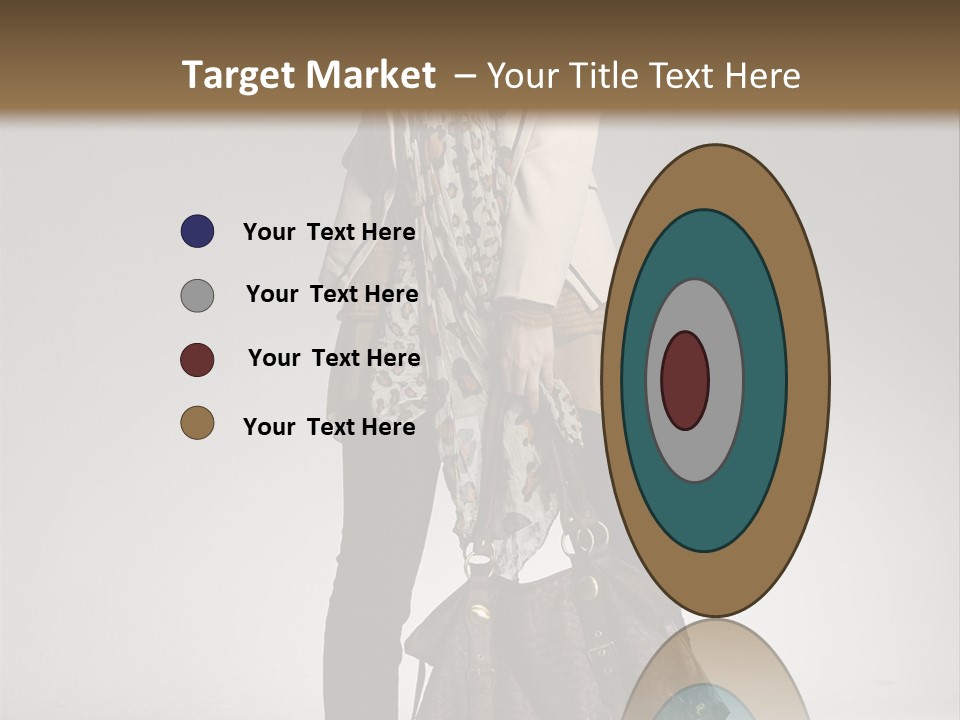 A Woman With A Handbag Is Posing For A Picture PowerPoint Template