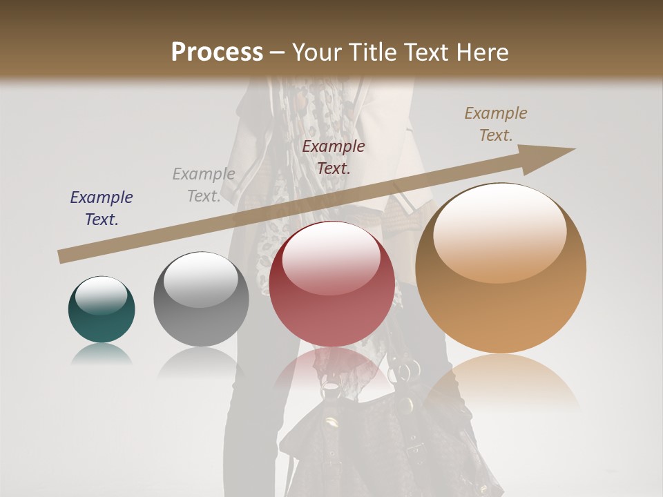 A Woman With A Handbag Is Posing For A Picture PowerPoint Template