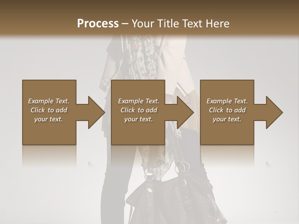 A Woman With A Handbag Is Posing For A Picture PowerPoint Template