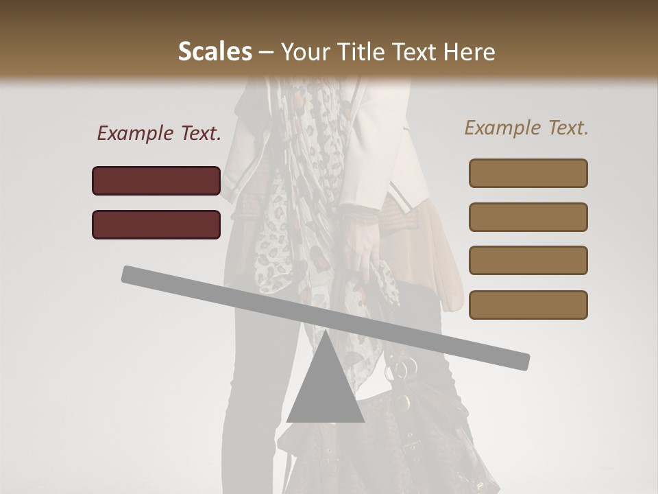 A Woman With A Handbag Is Posing For A Picture PowerPoint Template