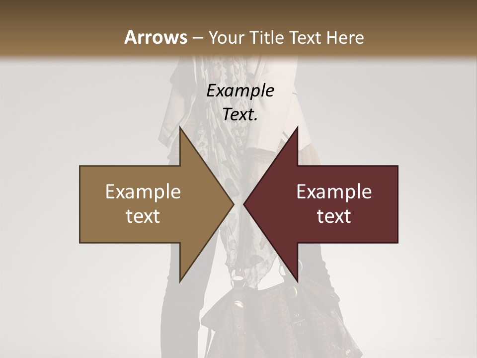 A Woman With A Handbag Is Posing For A Picture PowerPoint Template