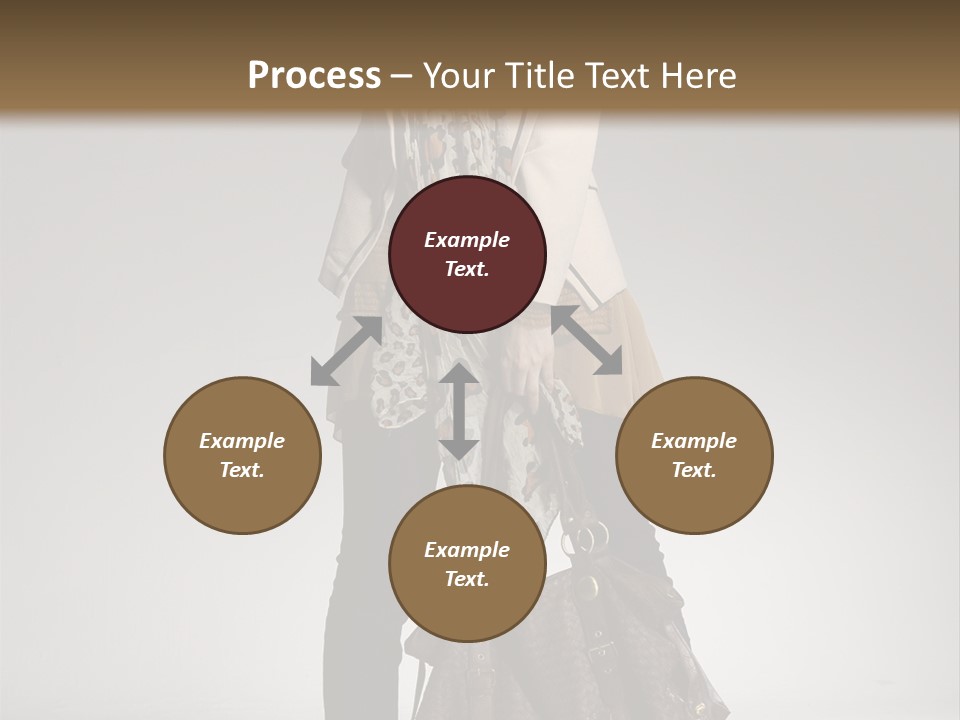 A Woman With A Handbag Is Posing For A Picture PowerPoint Template