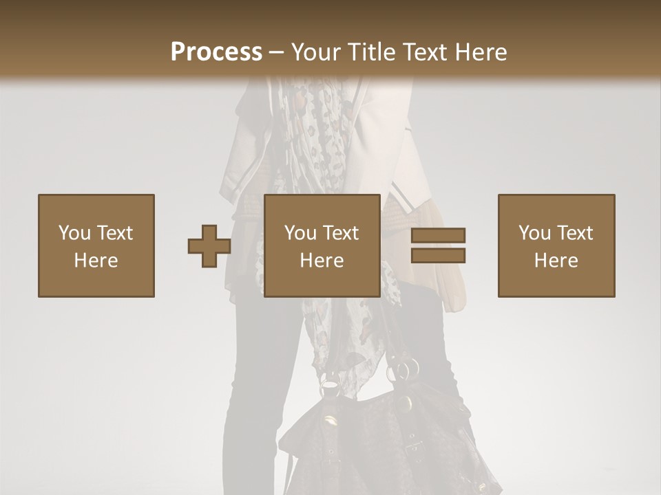 A Woman With A Handbag Is Posing For A Picture PowerPoint Template