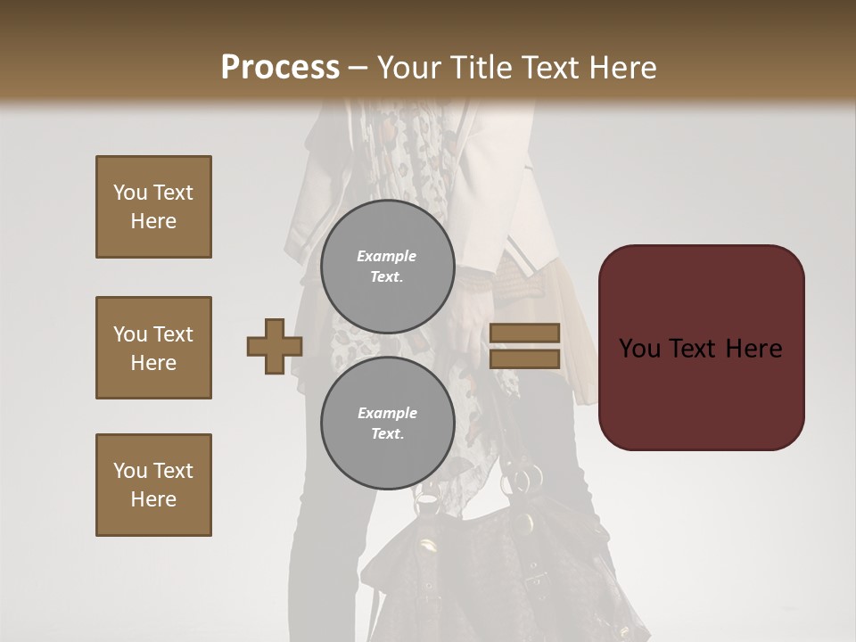 A Woman With A Handbag Is Posing For A Picture PowerPoint Template