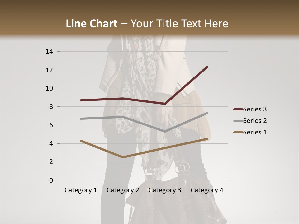 A Woman With A Handbag Is Posing For A Picture PowerPoint Template