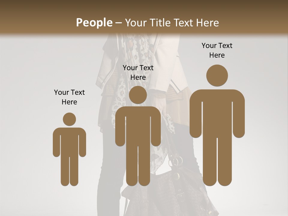 A Woman With A Handbag Is Posing For A Picture PowerPoint Template