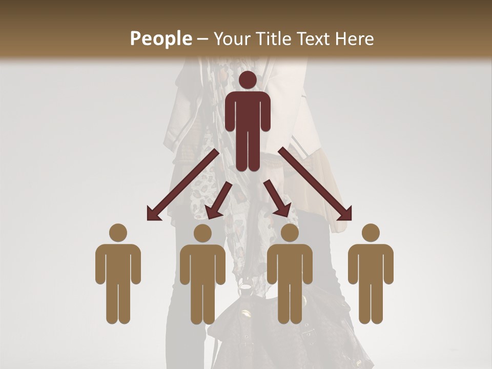 A Woman With A Handbag Is Posing For A Picture PowerPoint Template