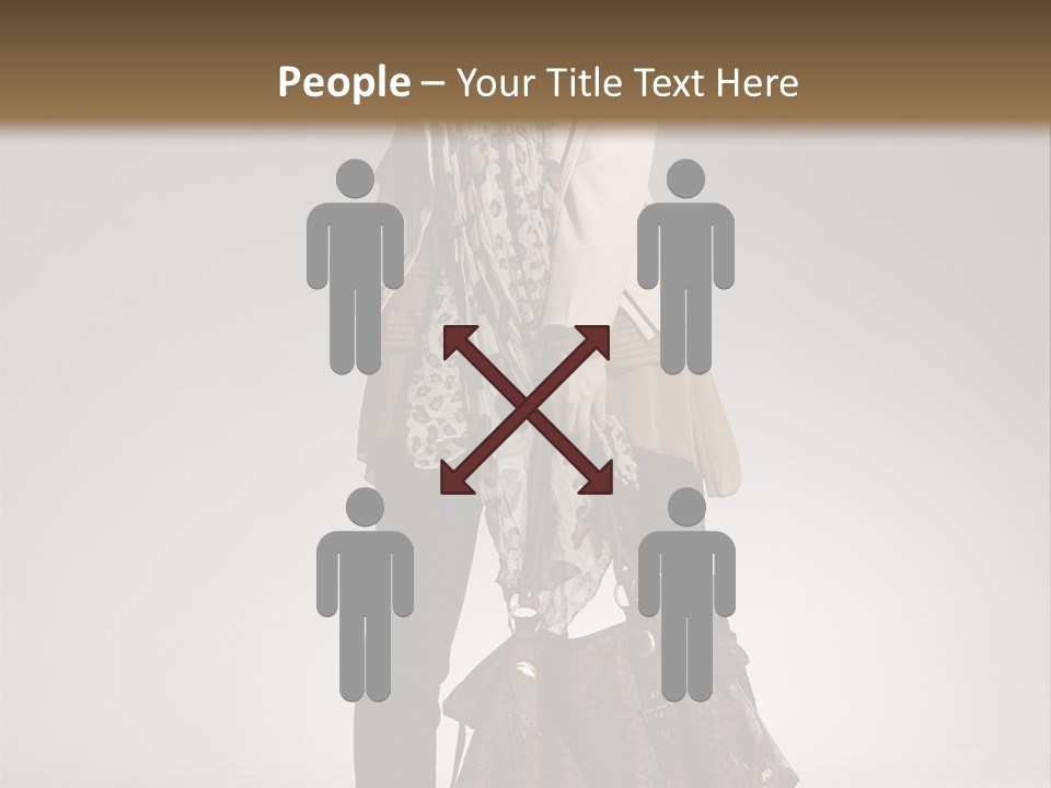 A Woman With A Handbag Is Posing For A Picture PowerPoint Template