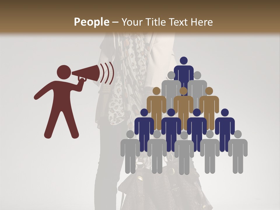 A Woman With A Handbag Is Posing For A Picture PowerPoint Template