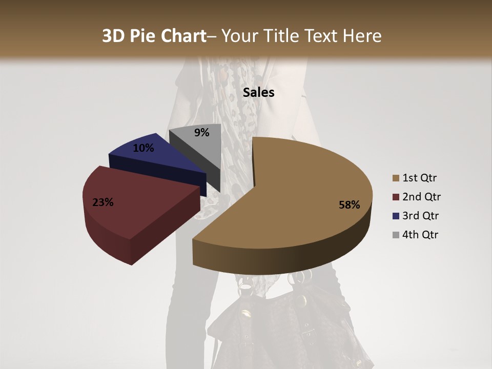 A Woman With A Handbag Is Posing For A Picture PowerPoint Template