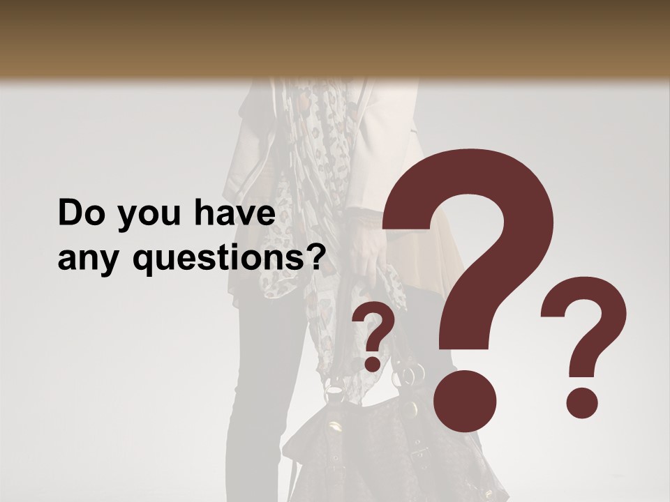 A Woman With A Handbag Is Posing For A Picture PowerPoint Template