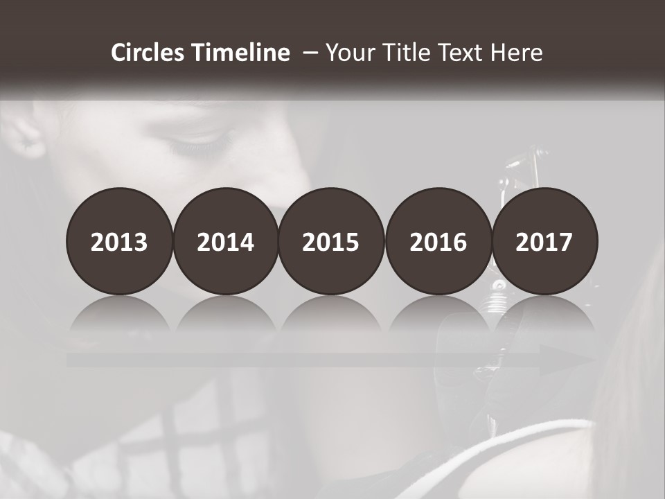 A Woman Holding A Camera Up To Her Face PowerPoint Template