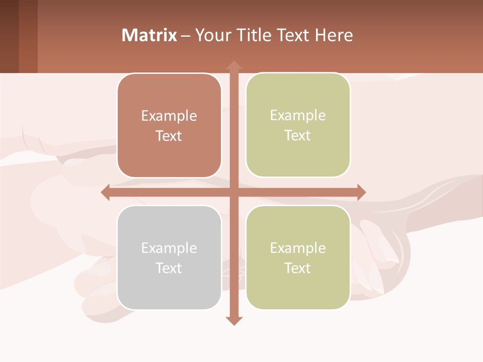 A Group Of Hands Holding Each Other Over A White Background PowerPoint Template