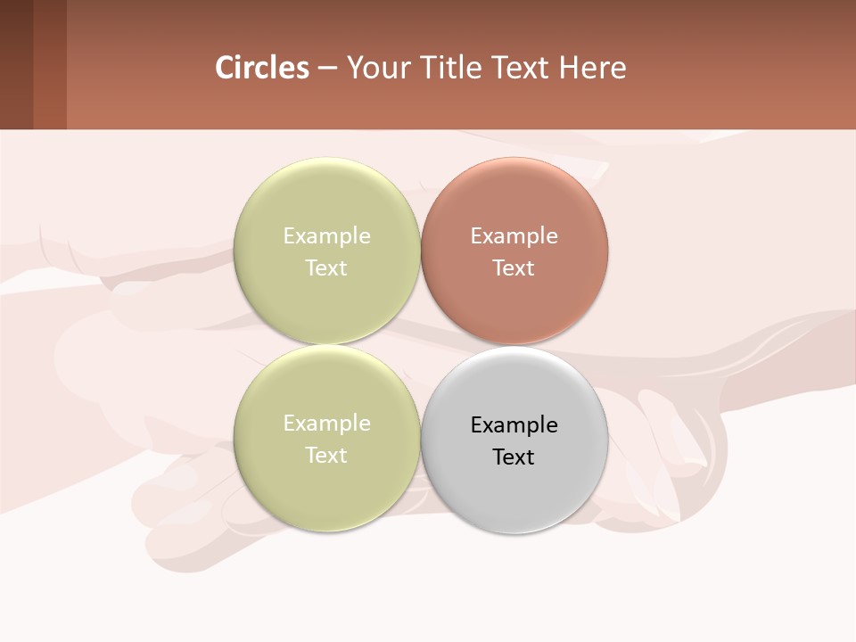 A Group Of Hands Holding Each Other Over A White Background PowerPoint Template