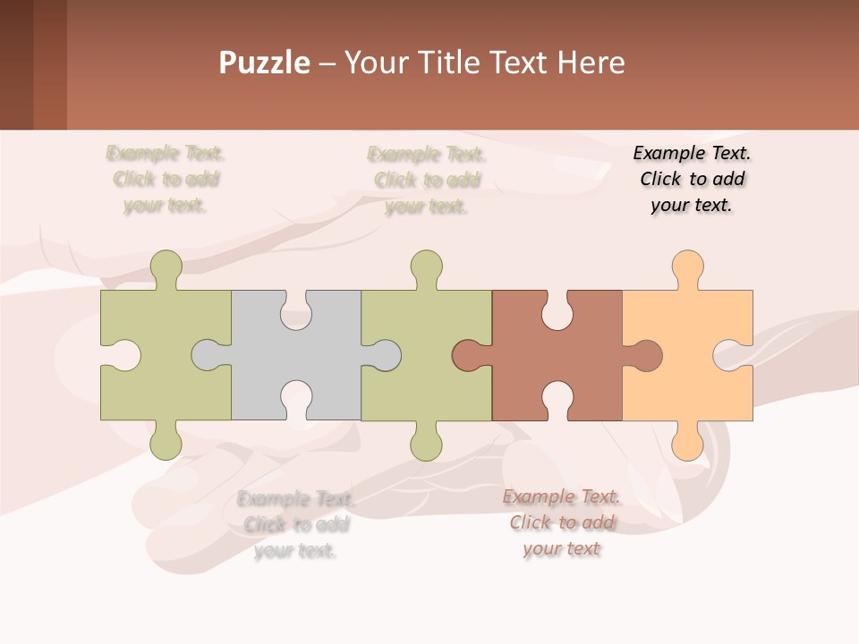 A Group Of Hands Holding Each Other Over A White Background PowerPoint Template