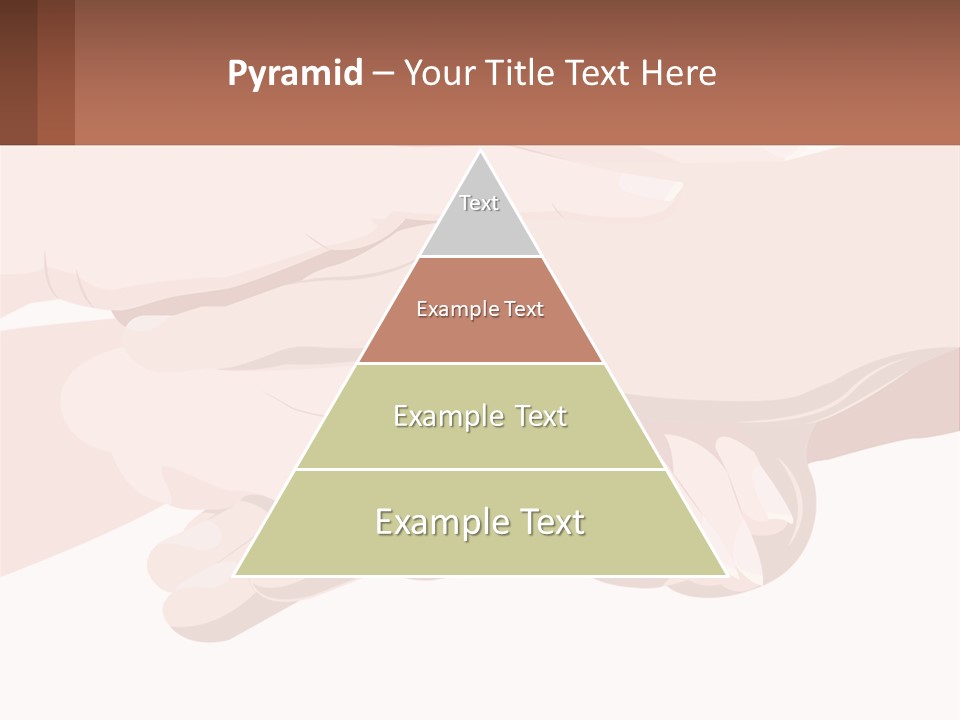 A Group Of Hands Holding Each Other Over A White Background PowerPoint Template