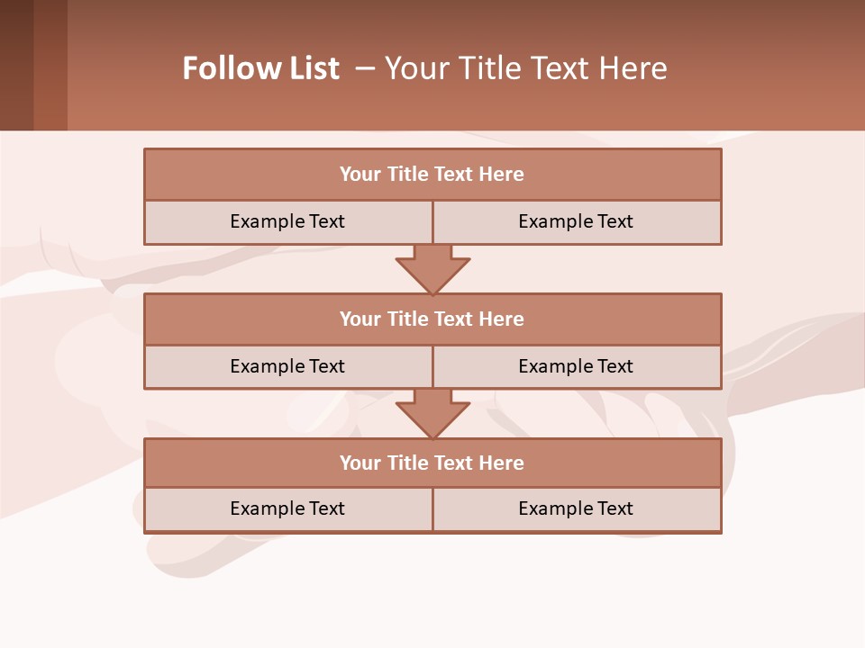 A Group Of Hands Holding Each Other Over A White Background PowerPoint Template