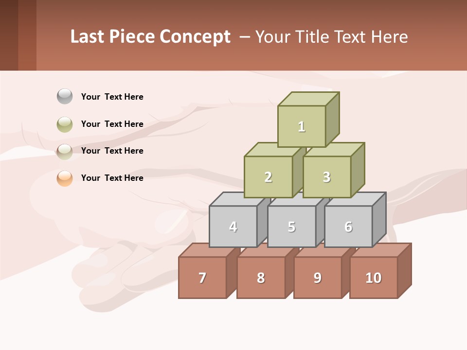 A Group Of Hands Holding Each Other Over A White Background PowerPoint Template
