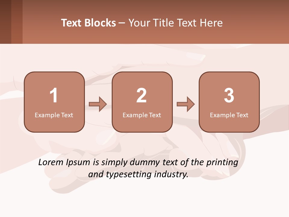 A Group Of Hands Holding Each Other Over A White Background PowerPoint Template