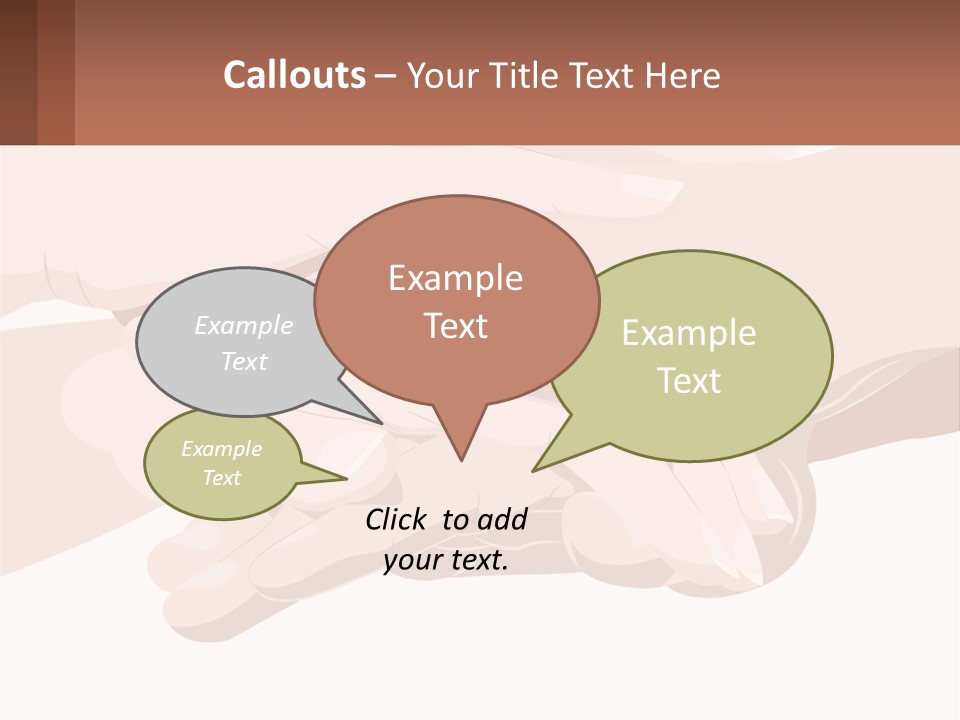 A Group Of Hands Holding Each Other Over A White Background PowerPoint Template