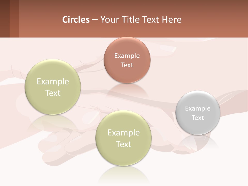 A Group Of Hands Holding Each Other Over A White Background PowerPoint Template