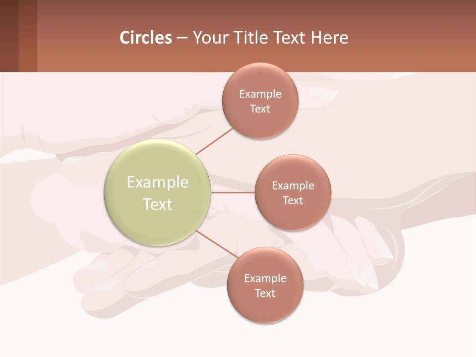 A Group Of Hands Holding Each Other Over A White Background PowerPoint Template