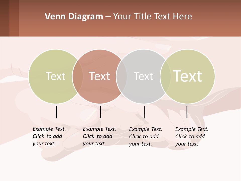 A Group Of Hands Holding Each Other Over A White Background PowerPoint Template