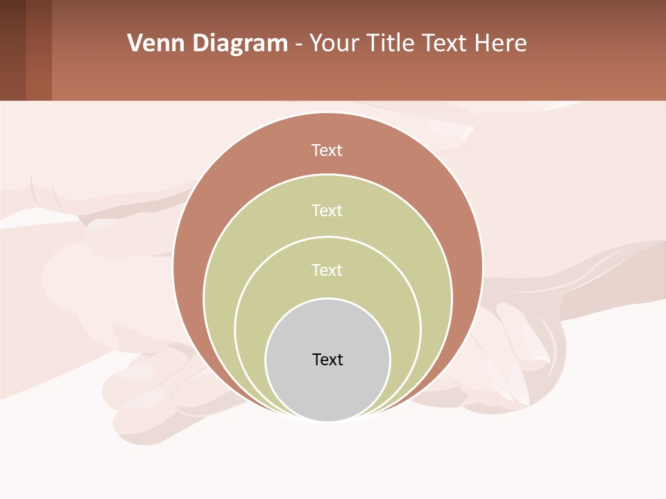 A Group Of Hands Holding Each Other Over A White Background PowerPoint Template