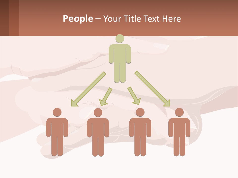 A Group Of Hands Holding Each Other Over A White Background PowerPoint Template