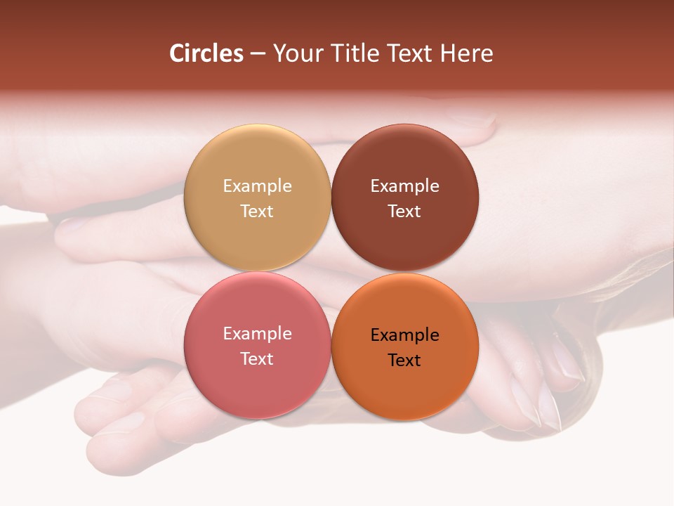 A Group Of Hands Holding Each Other Over A White Background PowerPoint Template