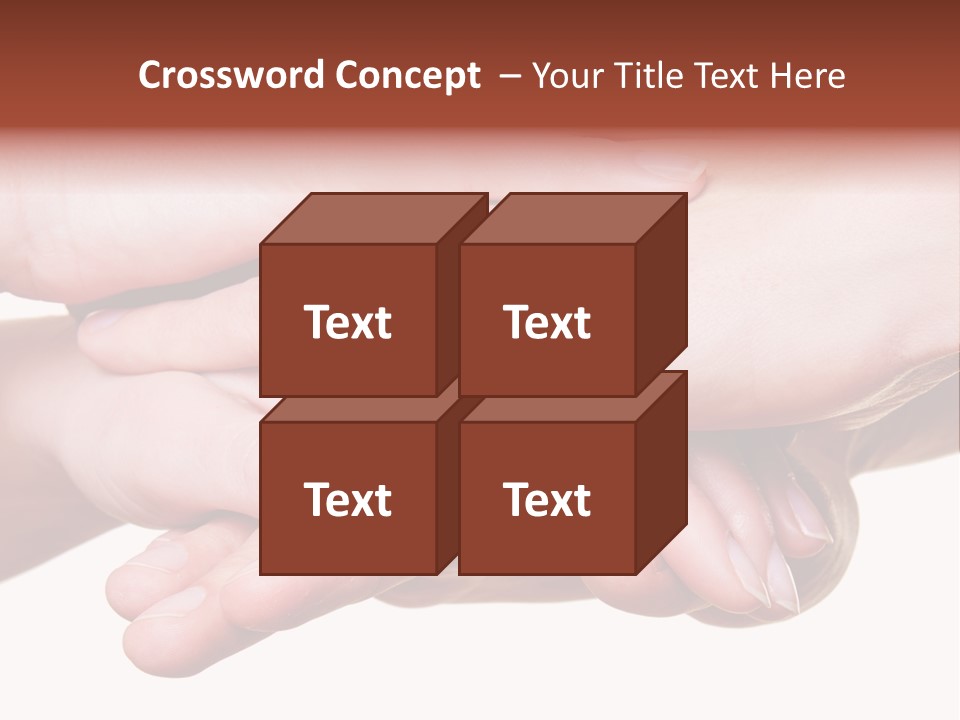 A Group Of Hands Holding Each Other Over A White Background PowerPoint Template