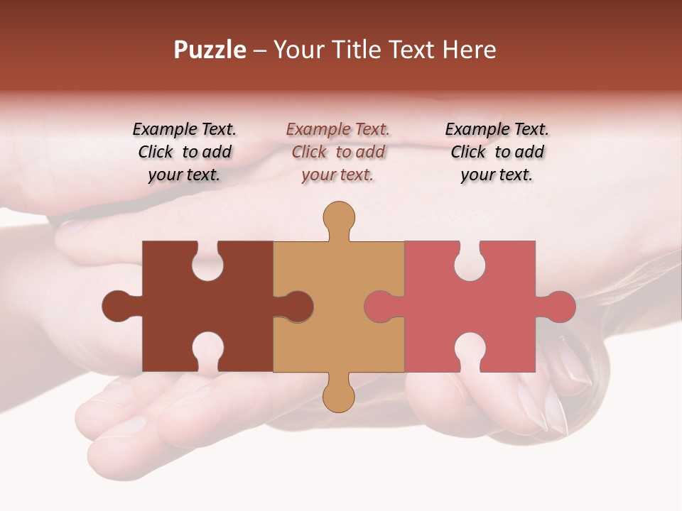 A Group Of Hands Holding Each Other Over A White Background PowerPoint Template