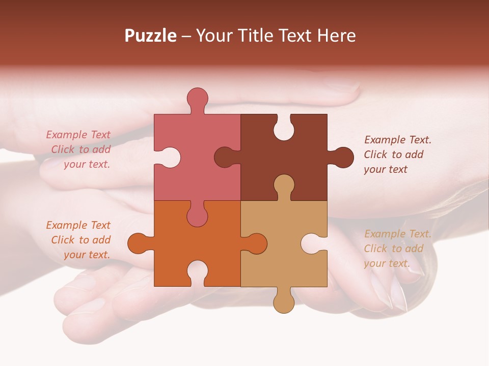 A Group Of Hands Holding Each Other Over A White Background PowerPoint Template