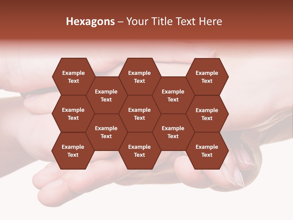 A Group Of Hands Holding Each Other Over A White Background PowerPoint Template