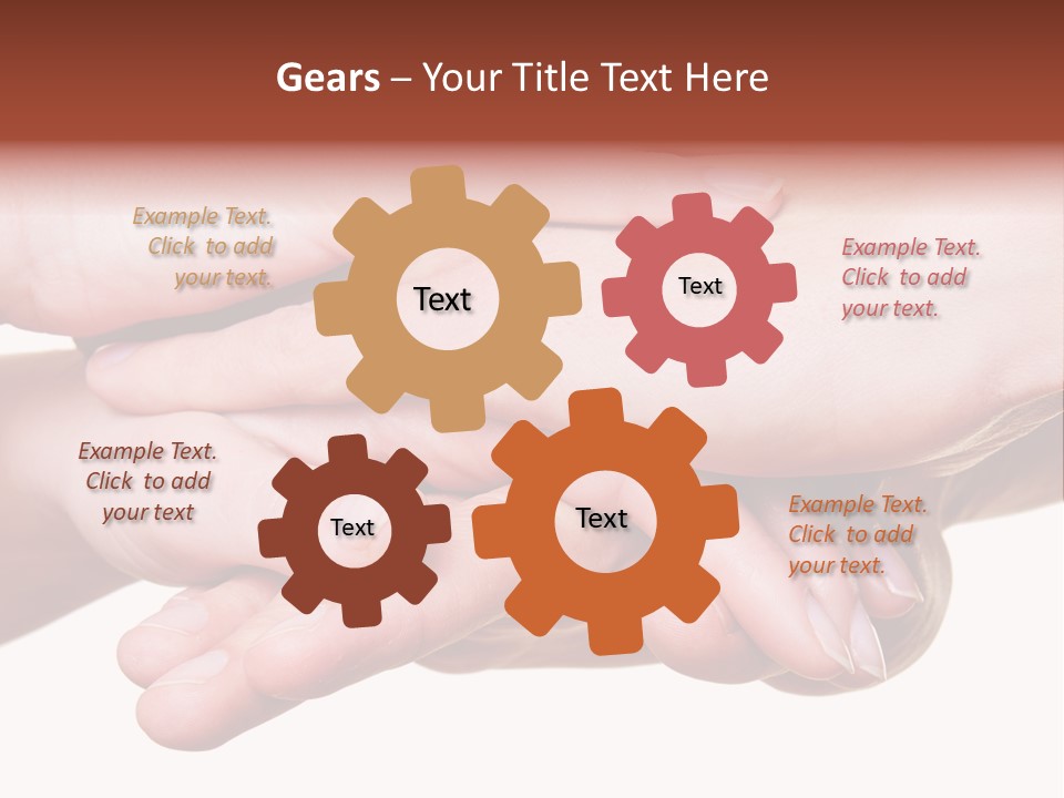 A Group Of Hands Holding Each Other Over A White Background PowerPoint Template