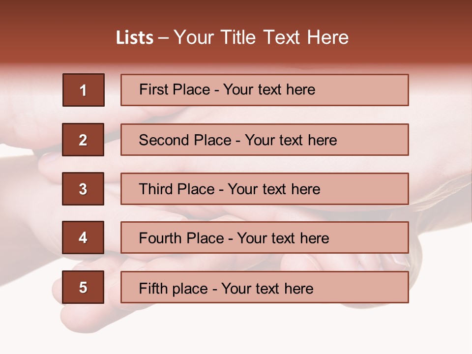 A Group Of Hands Holding Each Other Over A White Background PowerPoint Template