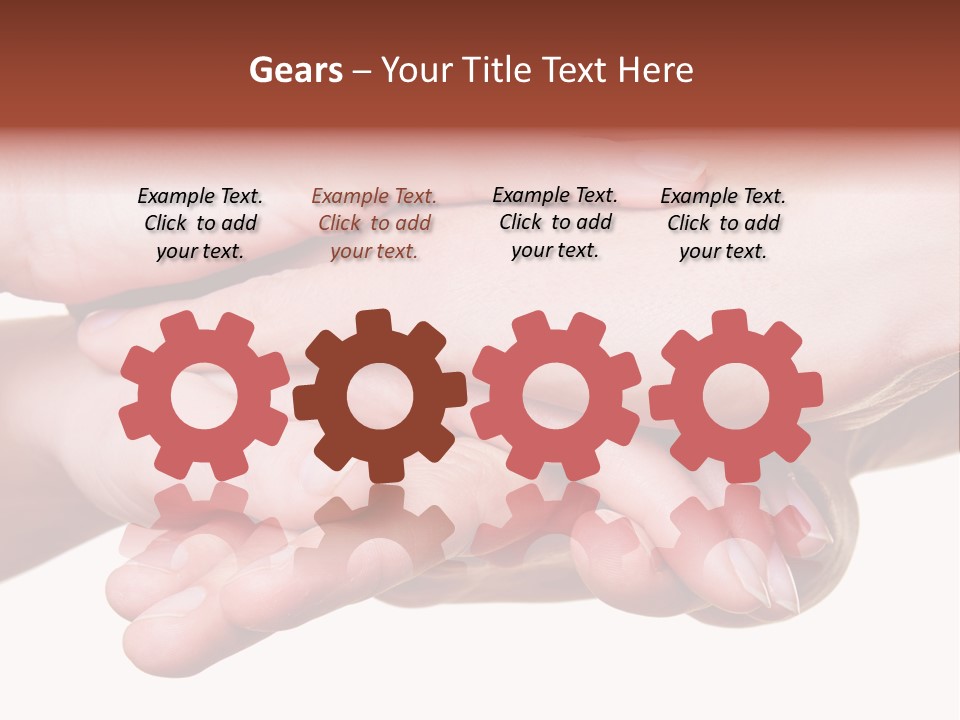 A Group Of Hands Holding Each Other Over A White Background PowerPoint Template