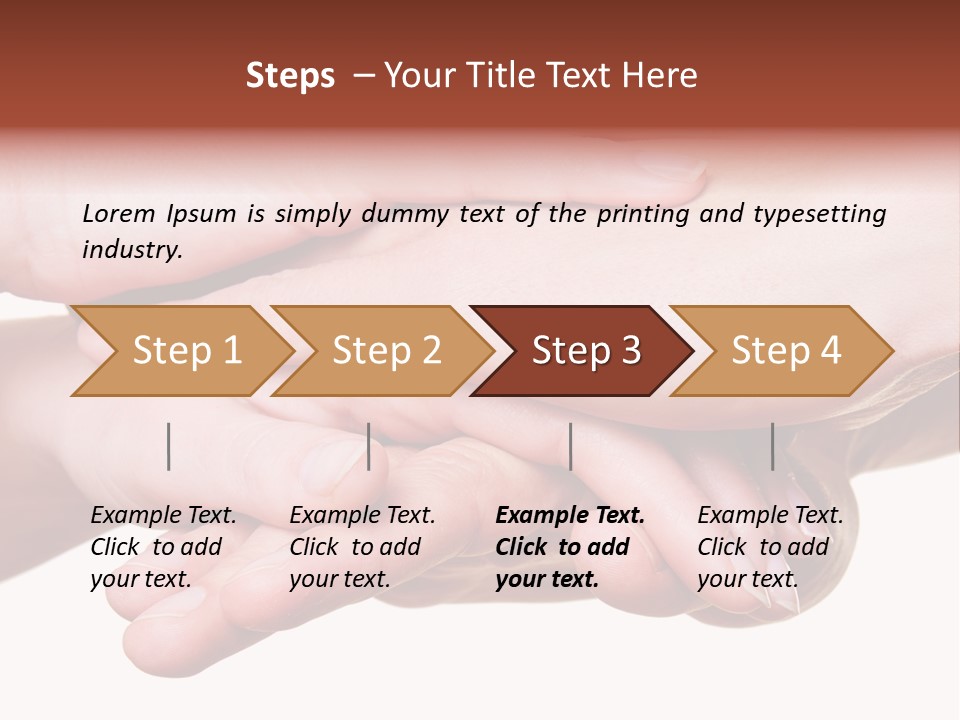 A Group Of Hands Holding Each Other Over A White Background PowerPoint Template