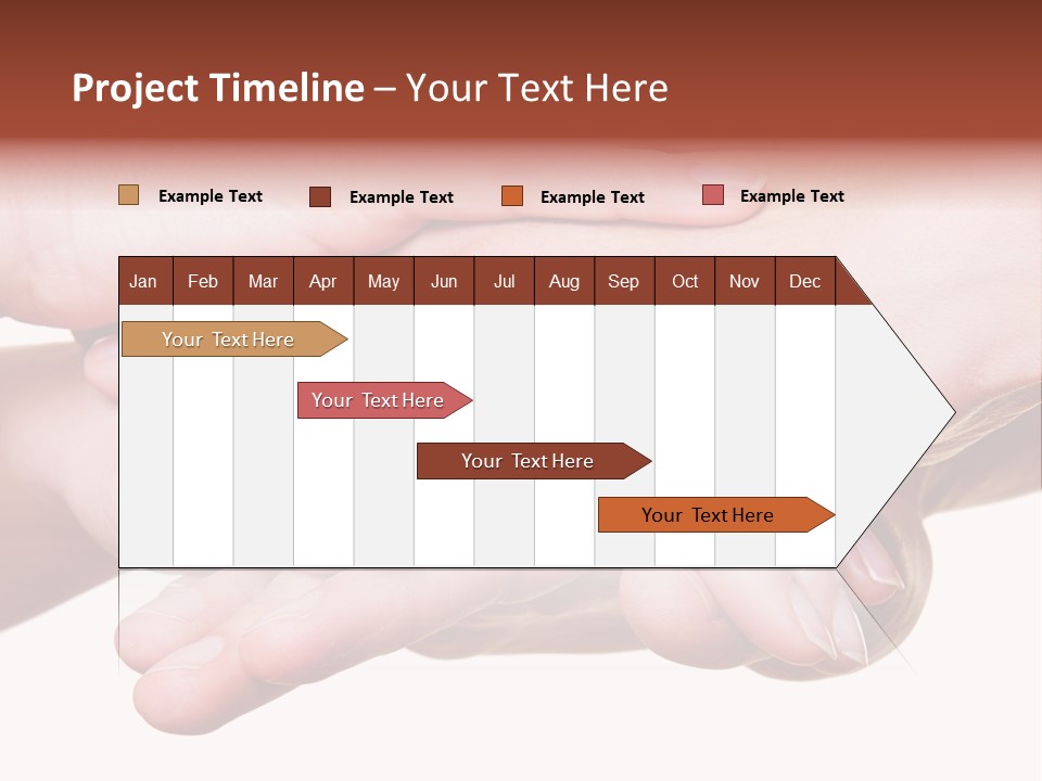 A Group Of Hands Holding Each Other Over A White Background PowerPoint Template