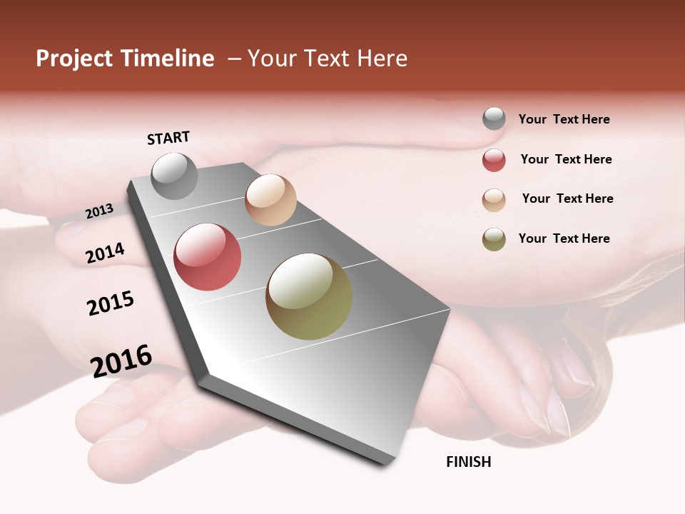 A Group Of Hands Holding Each Other Over A White Background PowerPoint Template