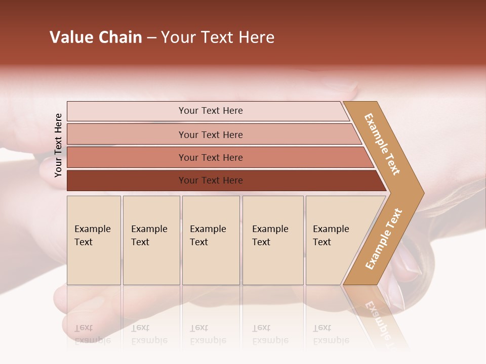 A Group Of Hands Holding Each Other Over A White Background PowerPoint Template
