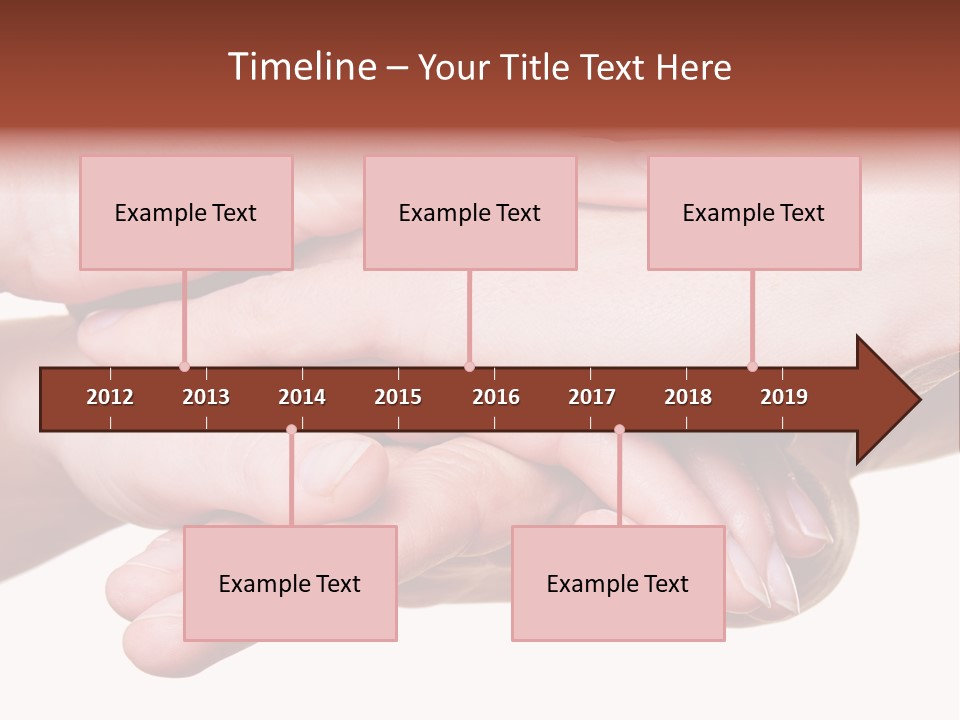 A Group Of Hands Holding Each Other Over A White Background PowerPoint Template