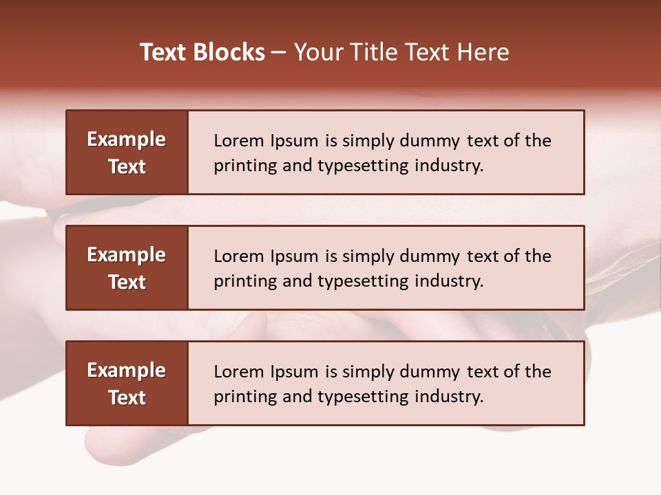 A Group Of Hands Holding Each Other Over A White Background PowerPoint Template